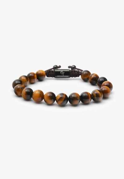 Bracelet homme GT COLLECTION marron "Œil-de-tigre"