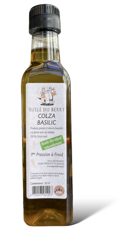 Huile de colza au Basilic 25 CL