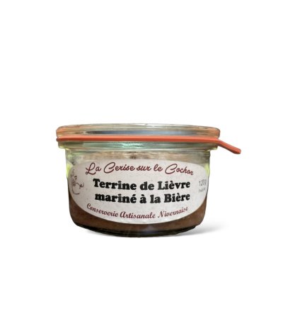 Terrine de lièvre mariné à la bière 120g