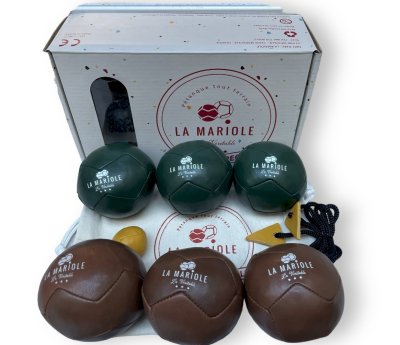 Boules de pétanque "La Mariole Green/Brown"