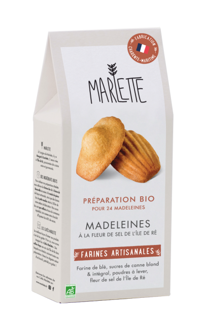 Préparation madeleines à la fleur de sel de l'Ile de Ré BIO