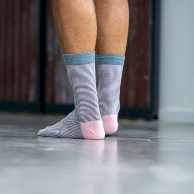CHAUSSETTES RAYÉES LOTUS EN COTON PEIGNÉ RA42 Taille 41-46