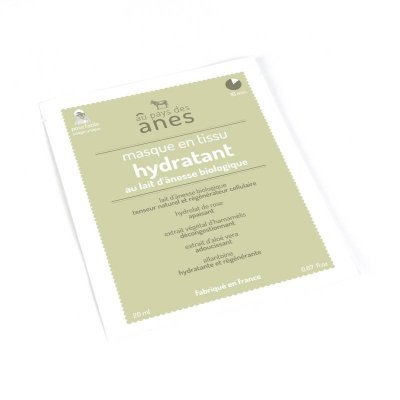 Masque Hydratant en tissu au lait d'ânesse biologique