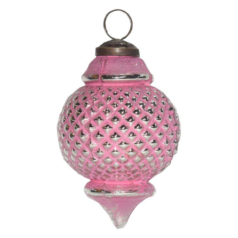 Boule de Noël Ø 8 cm Rose en Verre