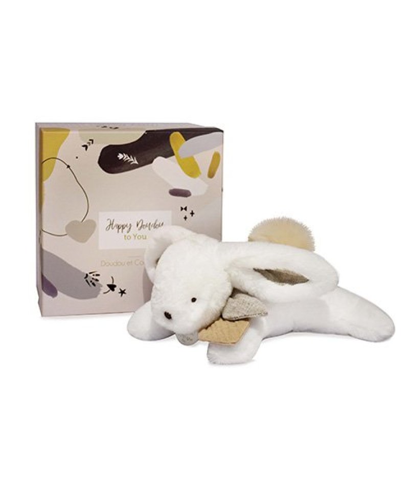 Coffret Pantin Lapin beige - Happy Wild - 25 cm