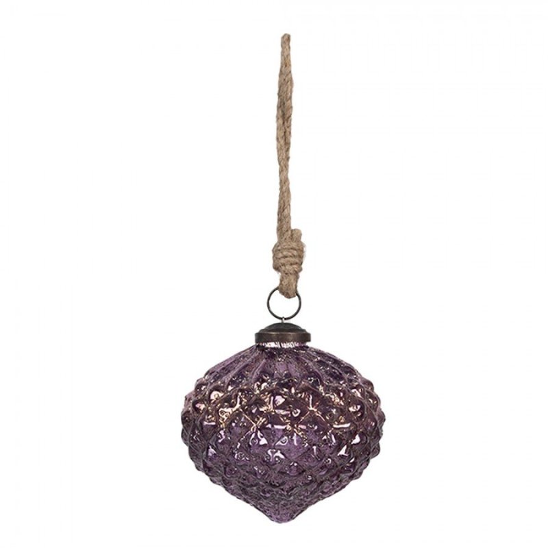 Boule de Noël Ø 8x8 cm Violet Verre