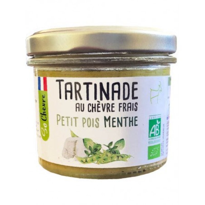 Tartinade au chèvre frais Petit pois menthe Bio