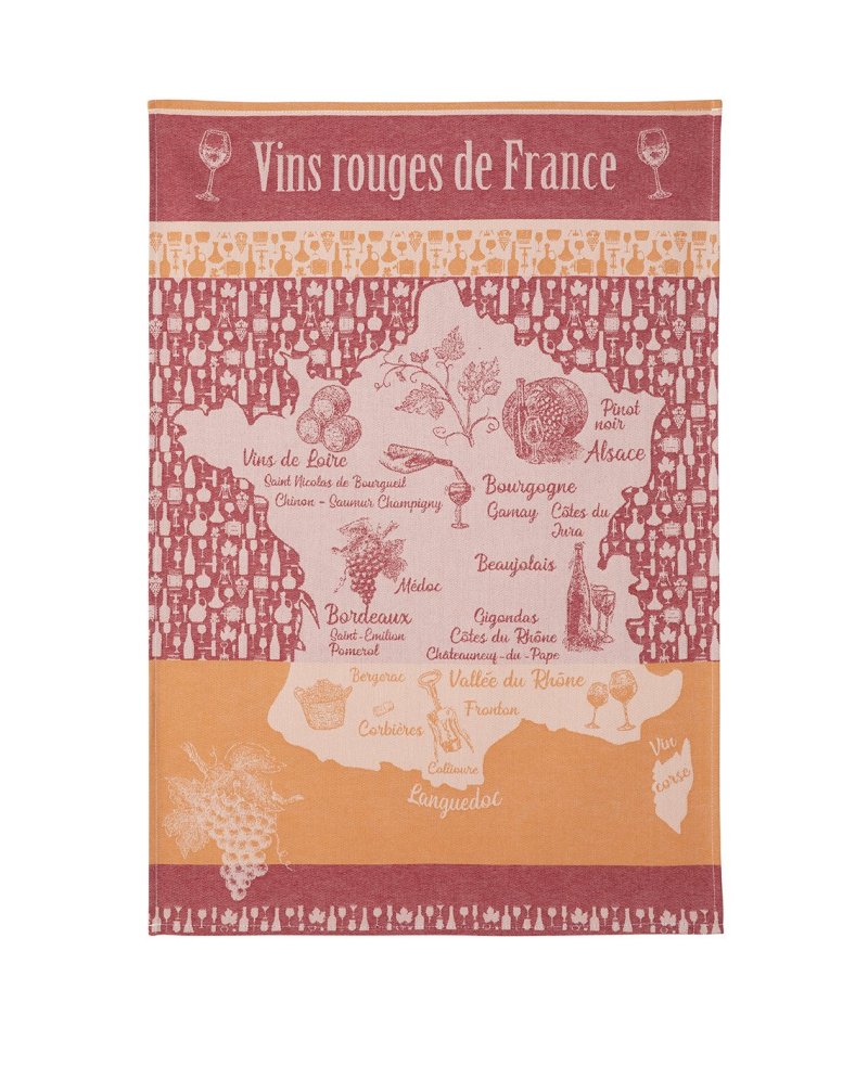 Torchon Vins Rouges de France