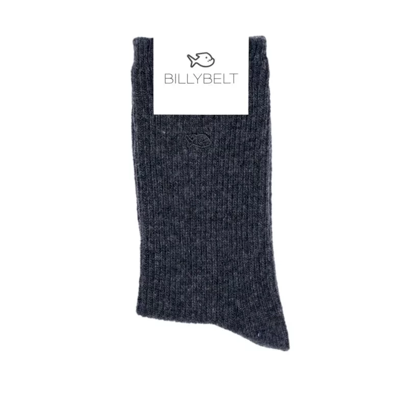 CHAUSSETTES LAINE AVEC ANGORA GRIS FONCE Taille 37-40