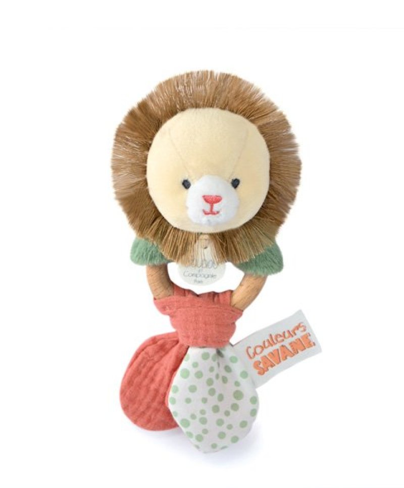 Hochet bébé lion - 15 cm