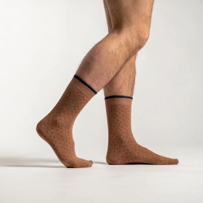 CHAUSSETTES BROWN SQUARE EN COTON PEIGNÉ Taille 41-46