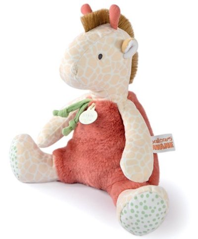 Peluche girafe beige et orange - 30 cm