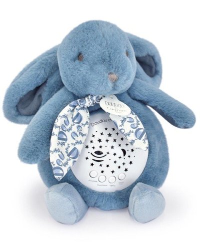 Veilleuse Lapin Musicale Projection mur avec chansons Douces - Bleu