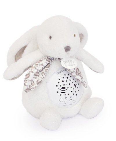 Veilleuse Lapin Musicale Projection mur avec chansons Douces - Blanc