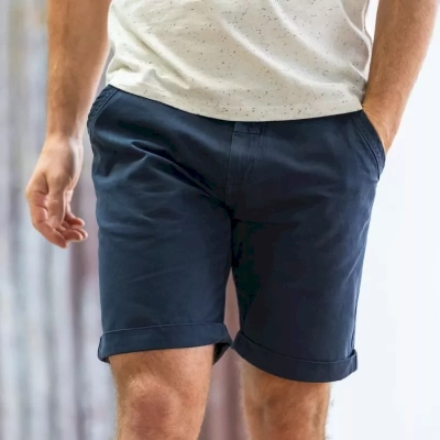 SHORT FIRST HORIZON BLEU MARINE 100 % COTON BIOLOGIQUE