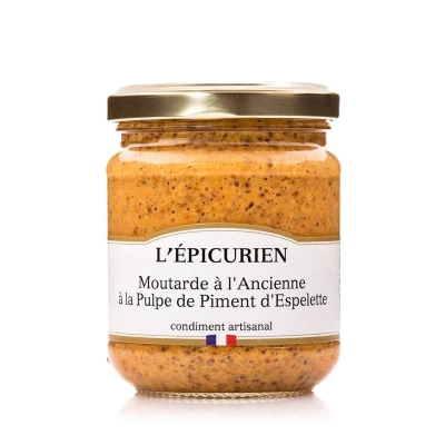 Moutarde à l'Ancienne à la Pulpe de Piment d'Espelette