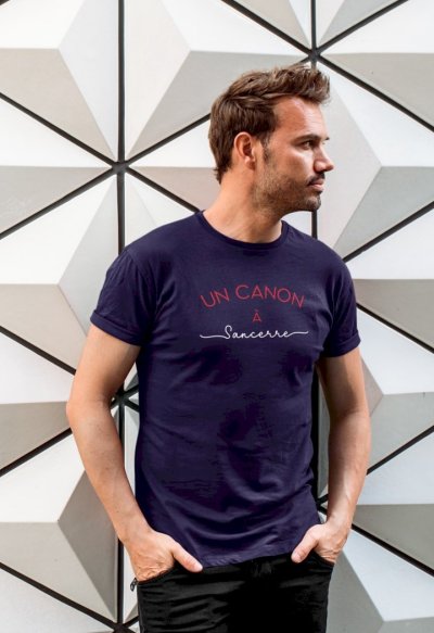 TEE-SHIRT HOMME MARINE COLLECTION "UN CANON A SANCERRE"