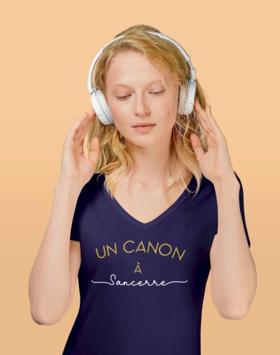 TEE-SHIRT FEMME MARINE "UN CANON A SANCERRE"